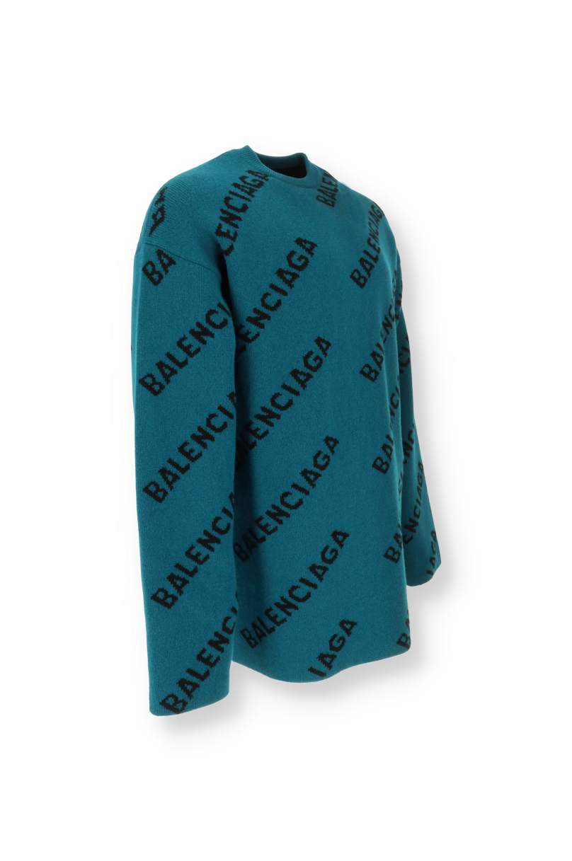 Balenciaga Allover Logo Sweater