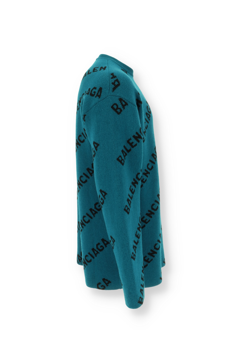 Balenciaga Allover Logo Sweater