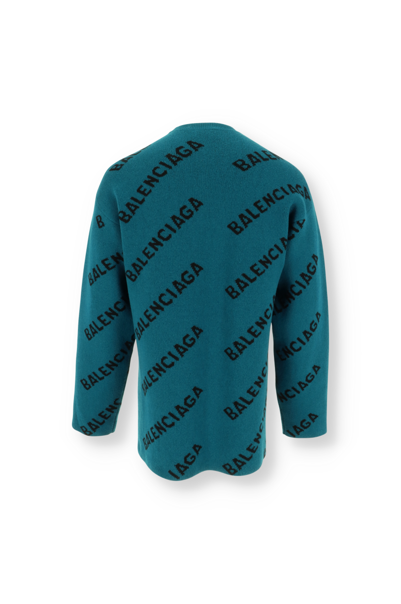 Balenciaga Allover Logo Sweater