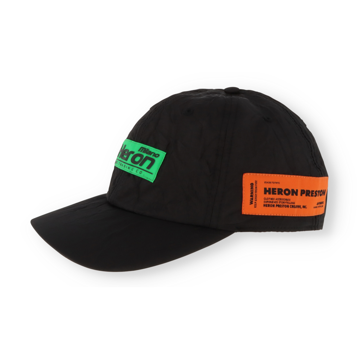 帽子 Heron Preston 20SS Reflector Design Cap Heron Preston Racing Cap - White / Black – Kith Europe