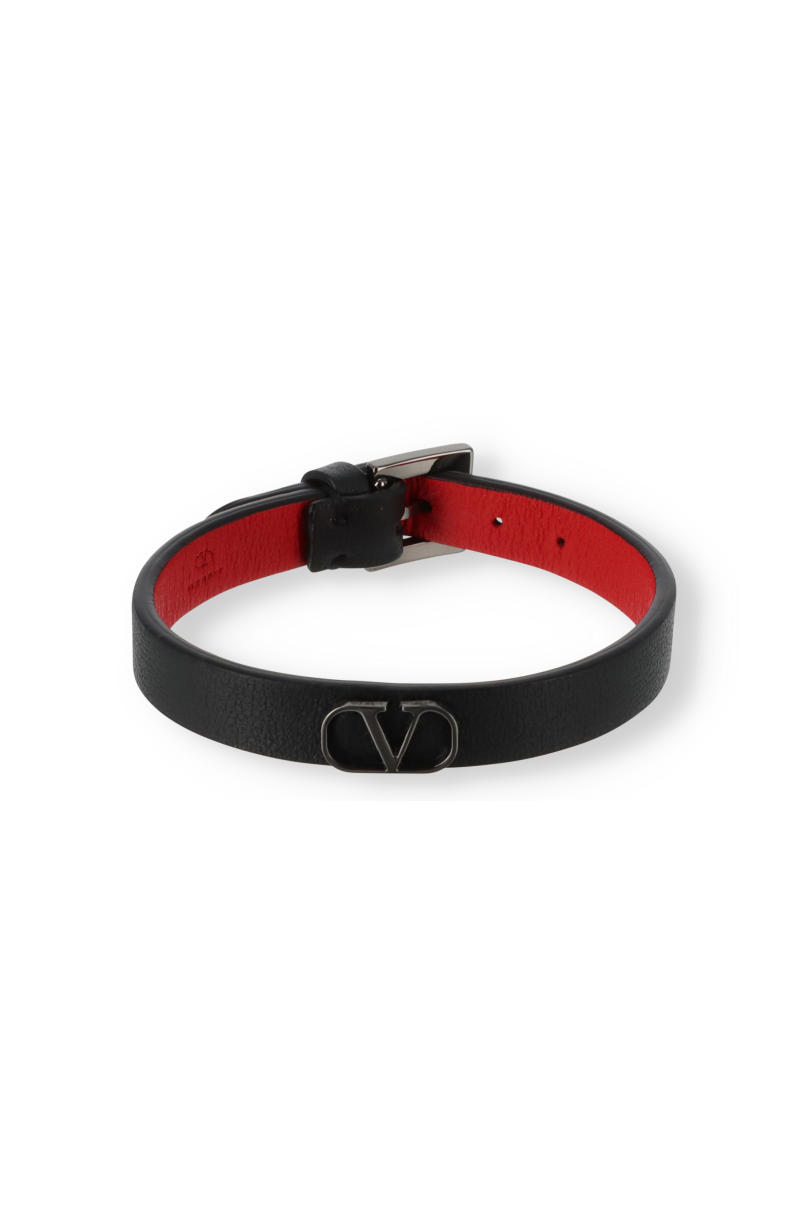 Bracelet en cuir grainé Valentino
