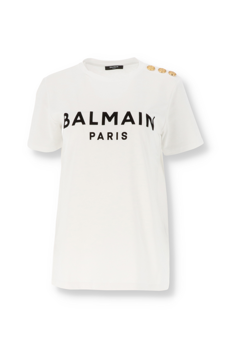 t-shirt balmain mit logo