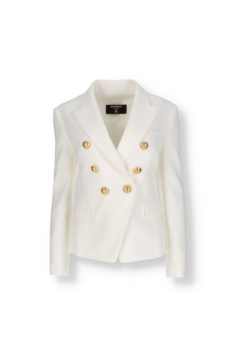 Balmain white blazer sale Clearance