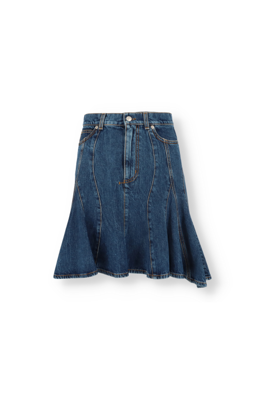 Jupe en jeans Alexander McQueen