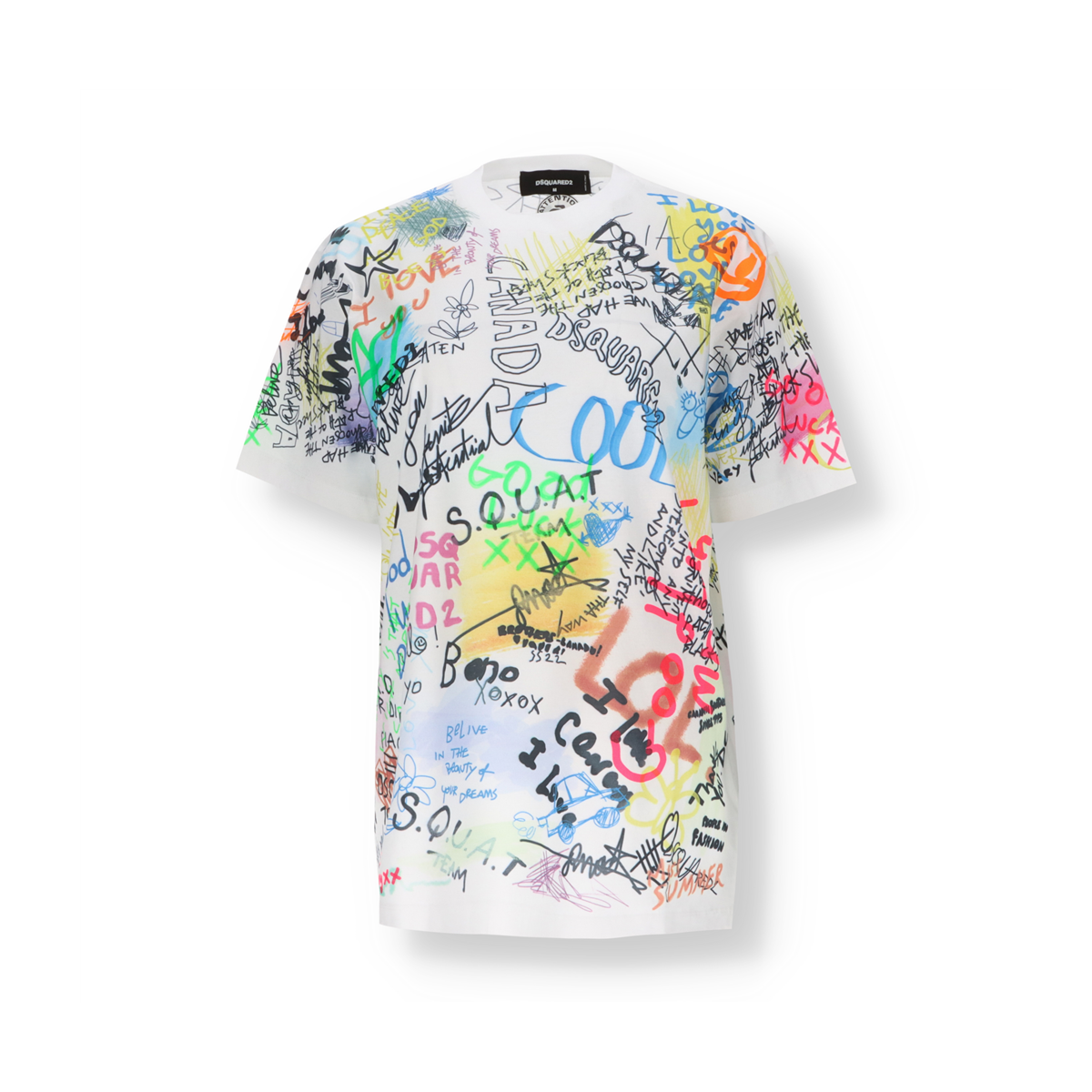 T-Shirt mit Graffiti-Aufdruck Dsquared2