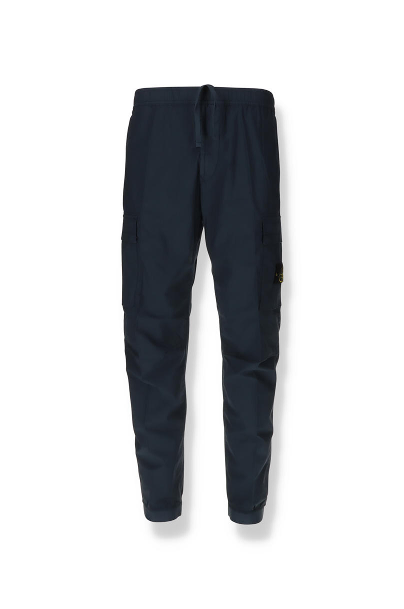 Black Ghost cotton-canvas cargo trousers | Stone Island | MATCHES UK