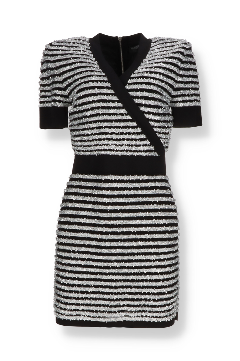 Kurzes herzförmiges Cache-Kleid Balmain - Outlet