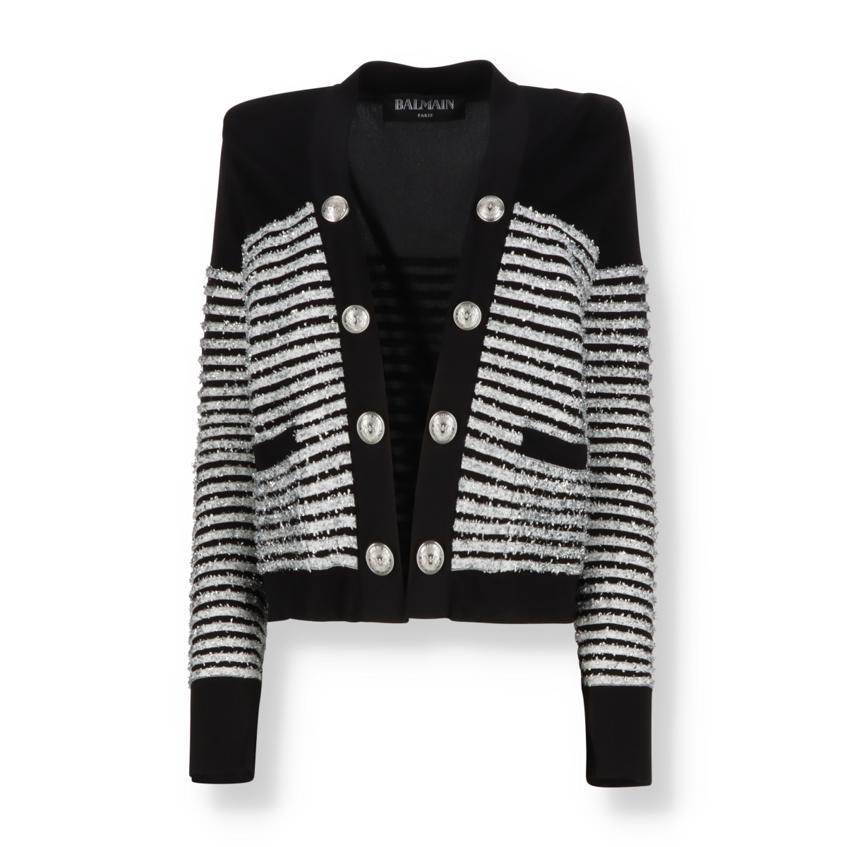 Gestreifte Jacke Balmain - - Outlet