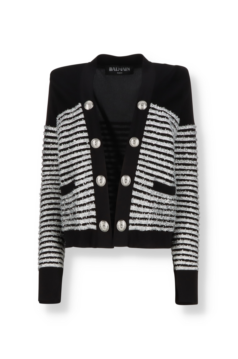 Gestreifte Jacke Balmain - - Outlet