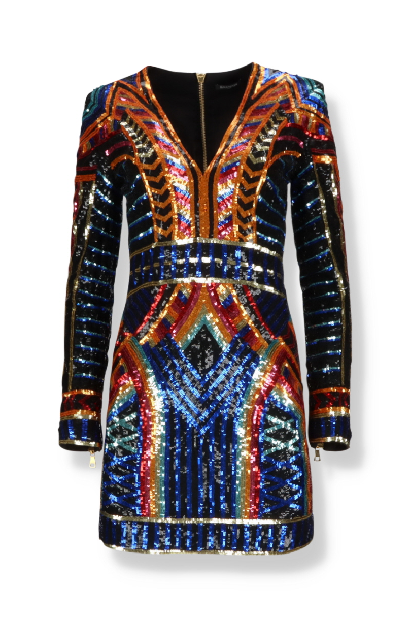 Balmain sparkly dress best sale