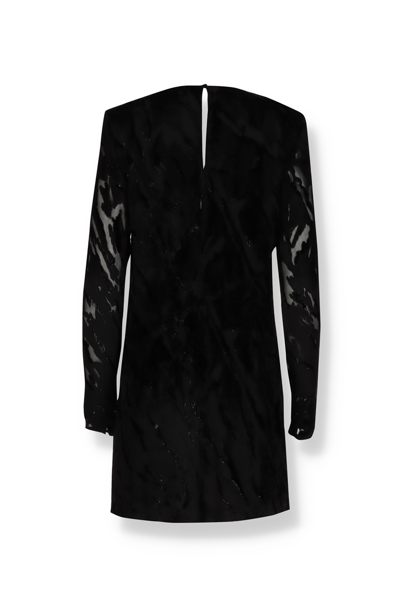 Kleid mit Samtmuster Saint Laurent - - Outlet