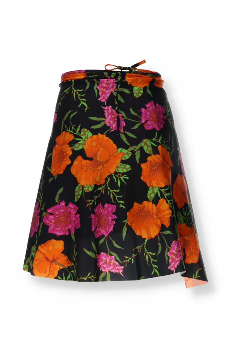 Balenciaga Asymmetrical skirt with floral motifs - Outlet