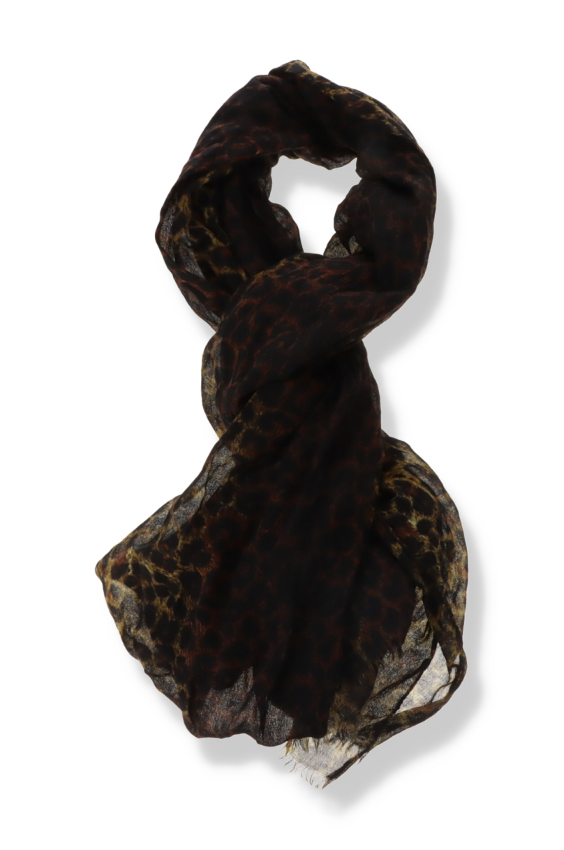 Saint Laurent Leopard Scarf - Outlet