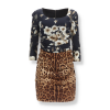 Kleid mit Leopardenmuster und Blümchenmuster Dolce & Gabbana - - Outlet