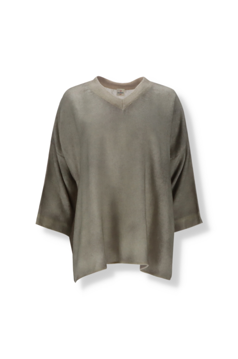 Cachemire Kaki Pull Cachemire Outlet V Neck Pull Kaki Femme GIEGN