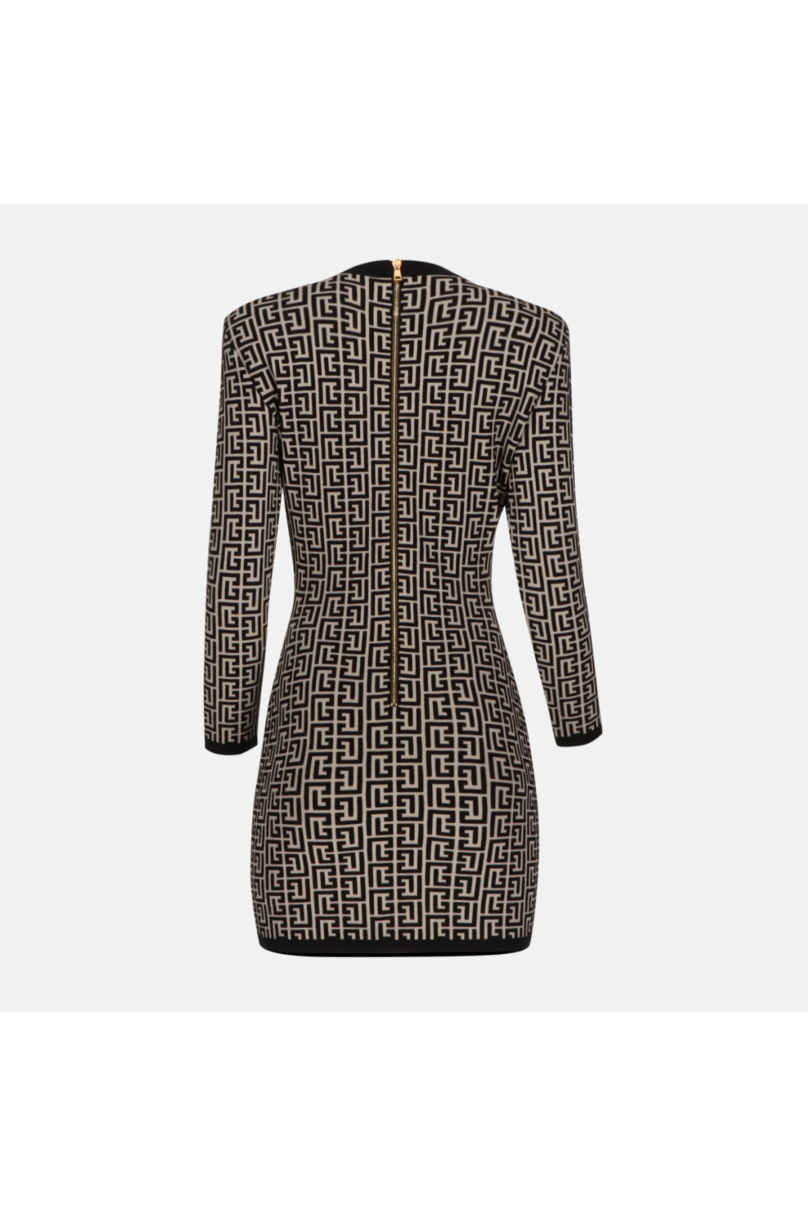 Robe monogramme Balmain