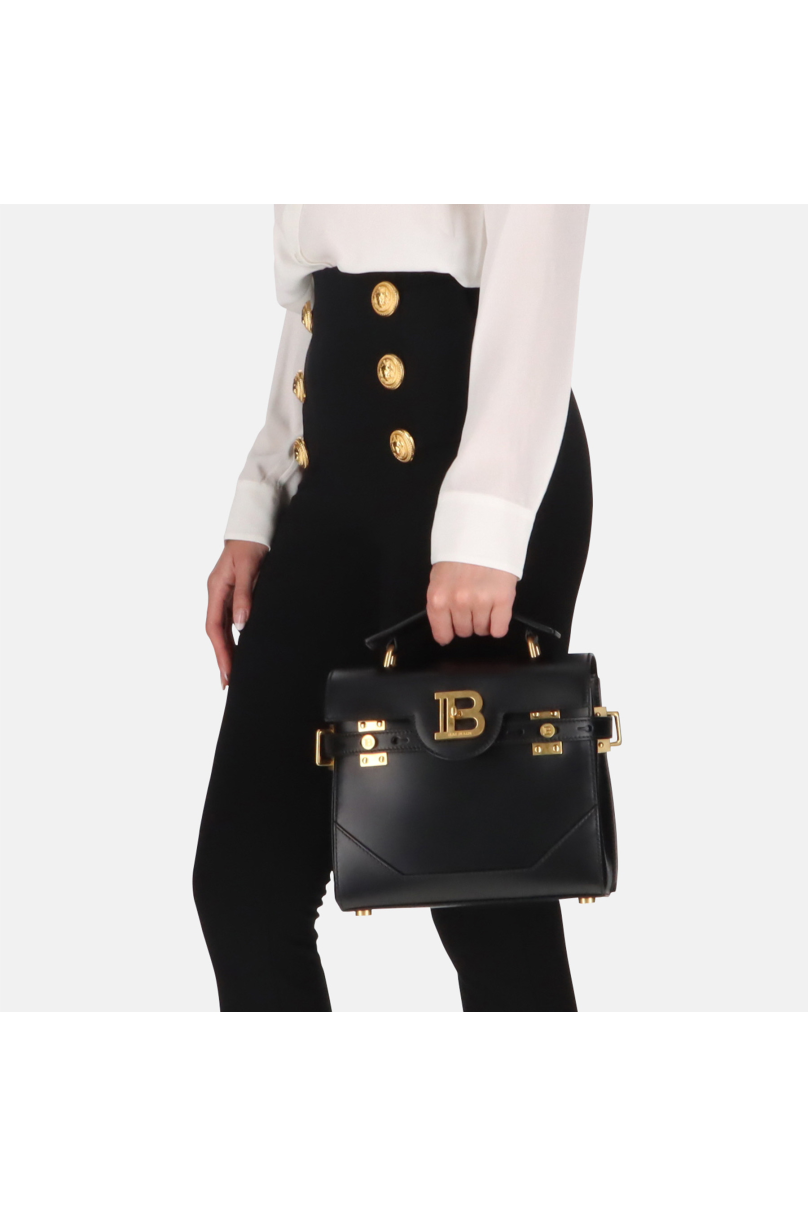 Buy Balmain Handbag Paris Army With Original Box and Dust Bag (White Black)  (J192)