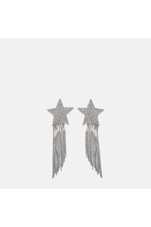 Saint Laurent Silver-Tone Stars Earrings