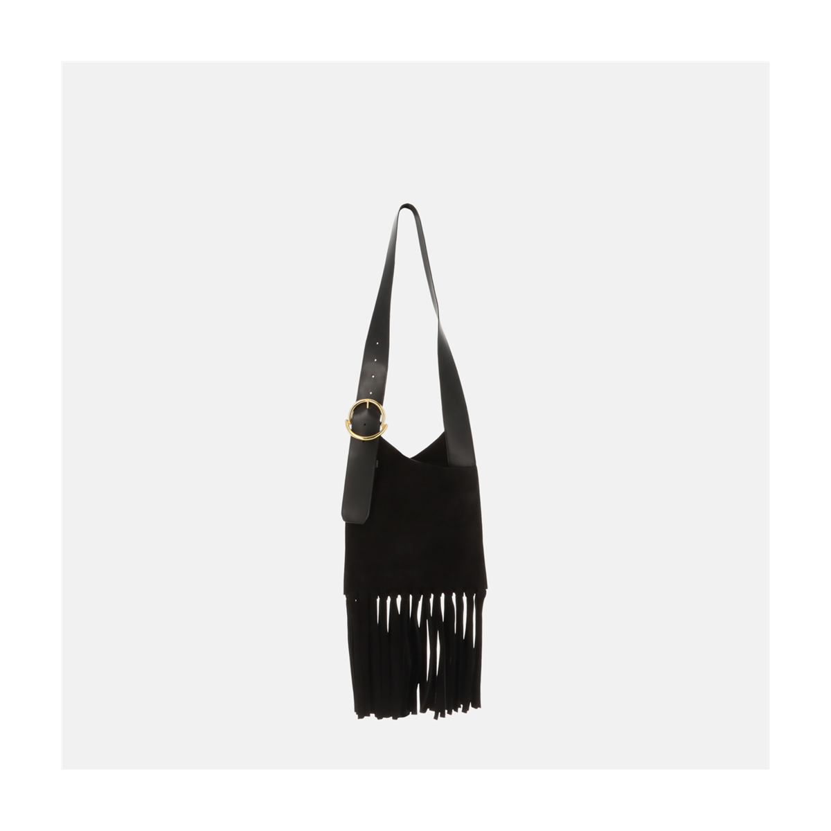 ★TOUT Y EST★ Simple shopper bag 62 ethnic fringe black G62 Black shopper bag with logo | Gaudì