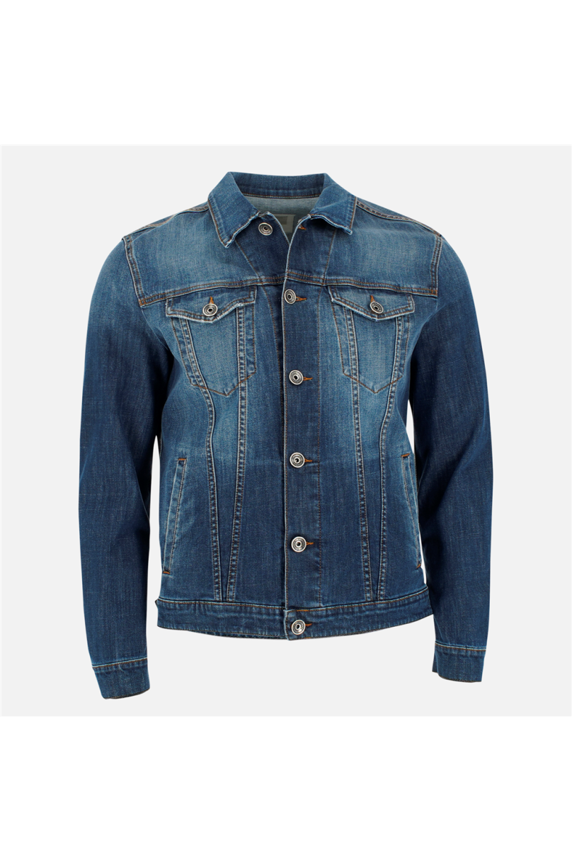 DSQUARED2 Techno Hooded Denim Jacket Blue | Mainline Menswear United States