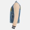 Denim- und Lederjacke Balmain