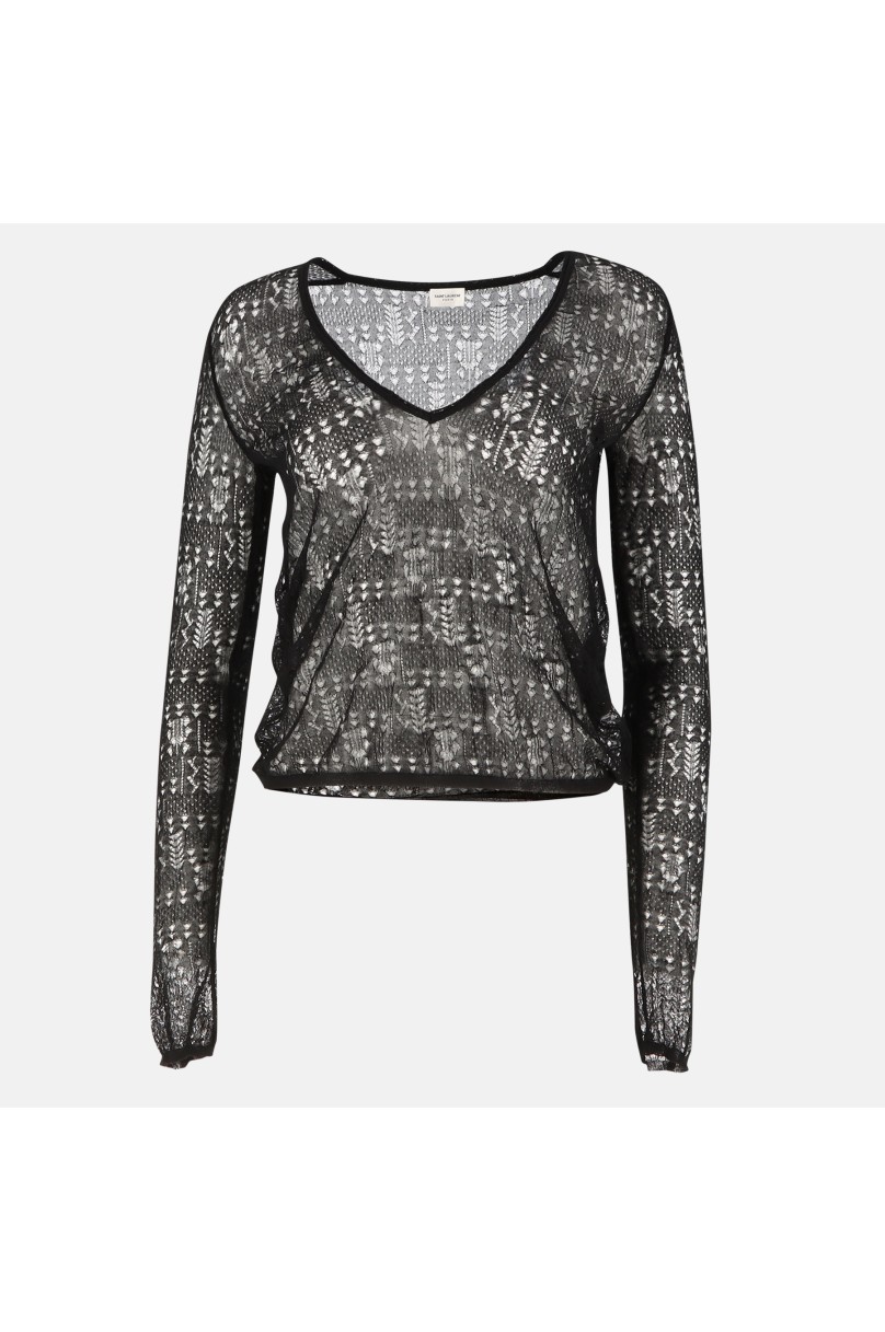 Saint Laurent Open Knit Top