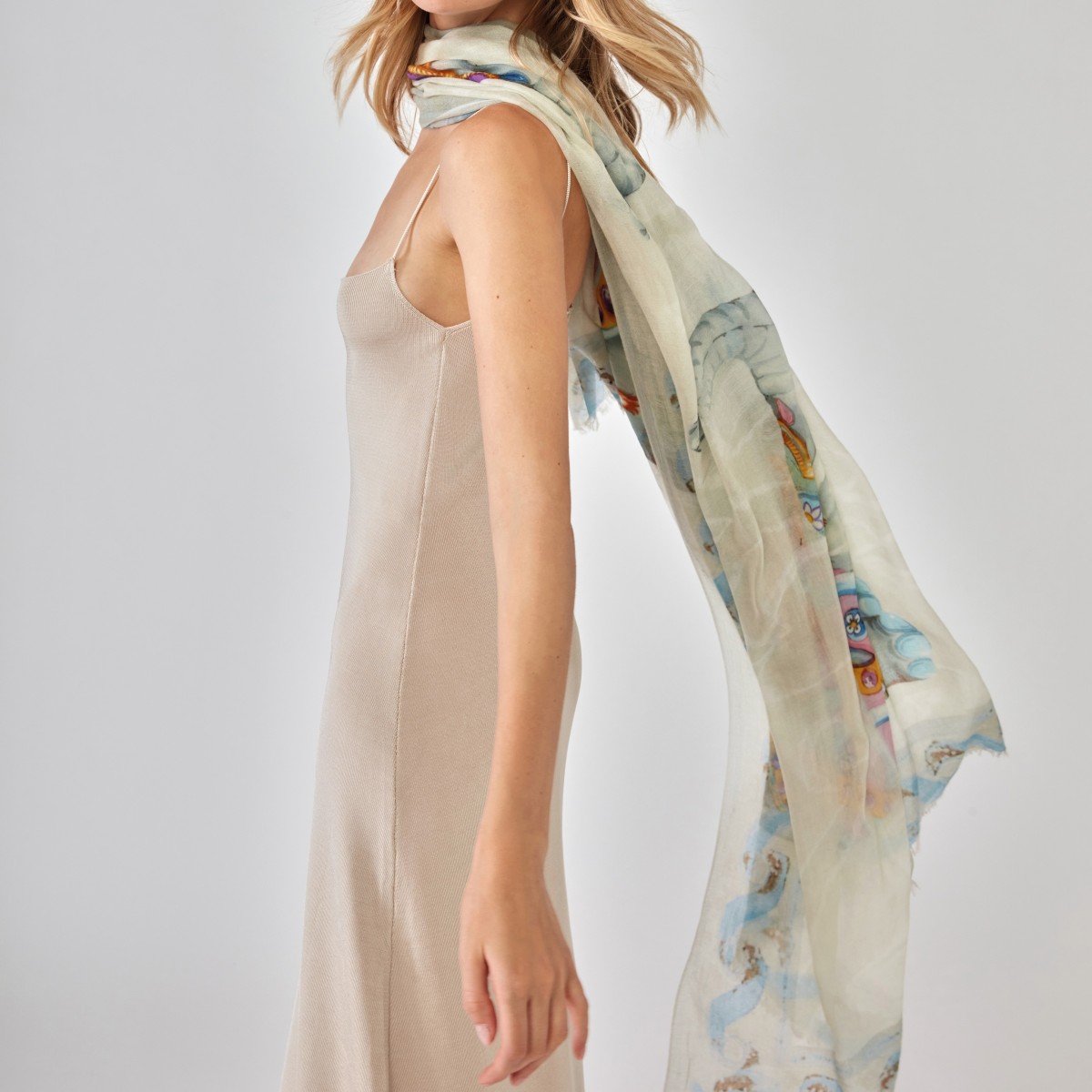 ※はるな※【andrea&co.】SCARF ART ROMPERS andrea&co.】SCARF ART ROMPERS Mサイズ（Luxury brands | 19
