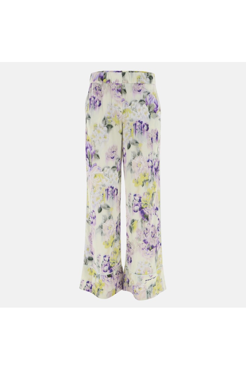 Hose Blümchen Off-White