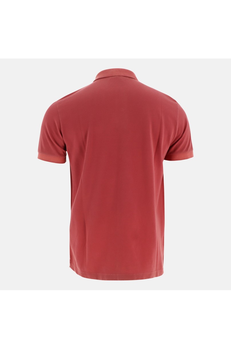 Red stone island hot sale polo shirt