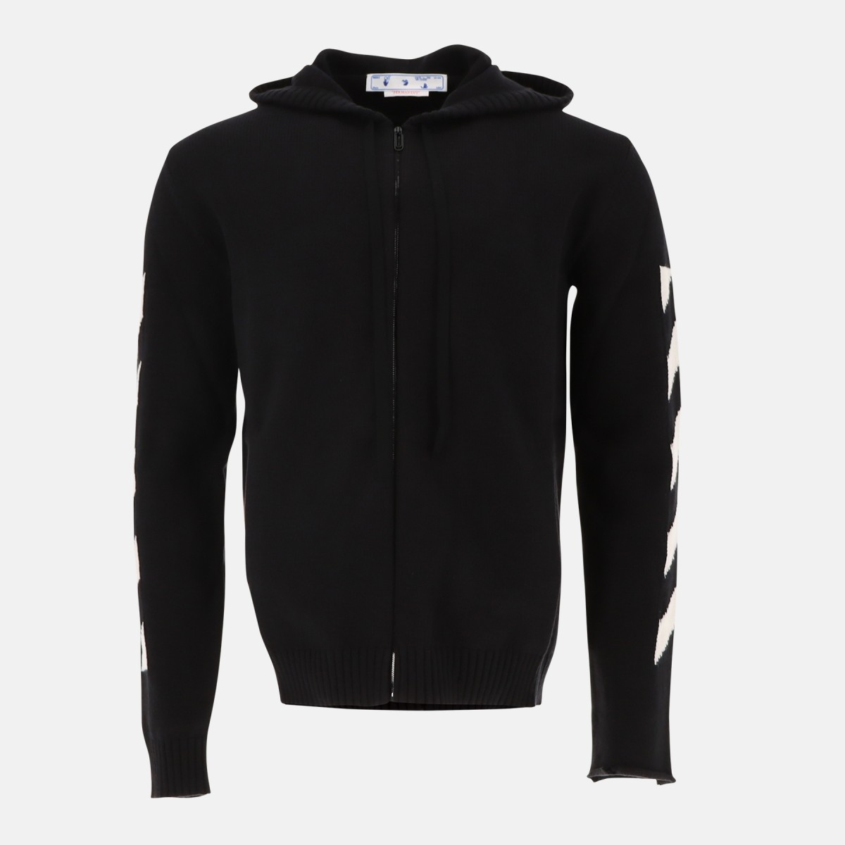 Strickjacke mit Reißverschluss Off-White