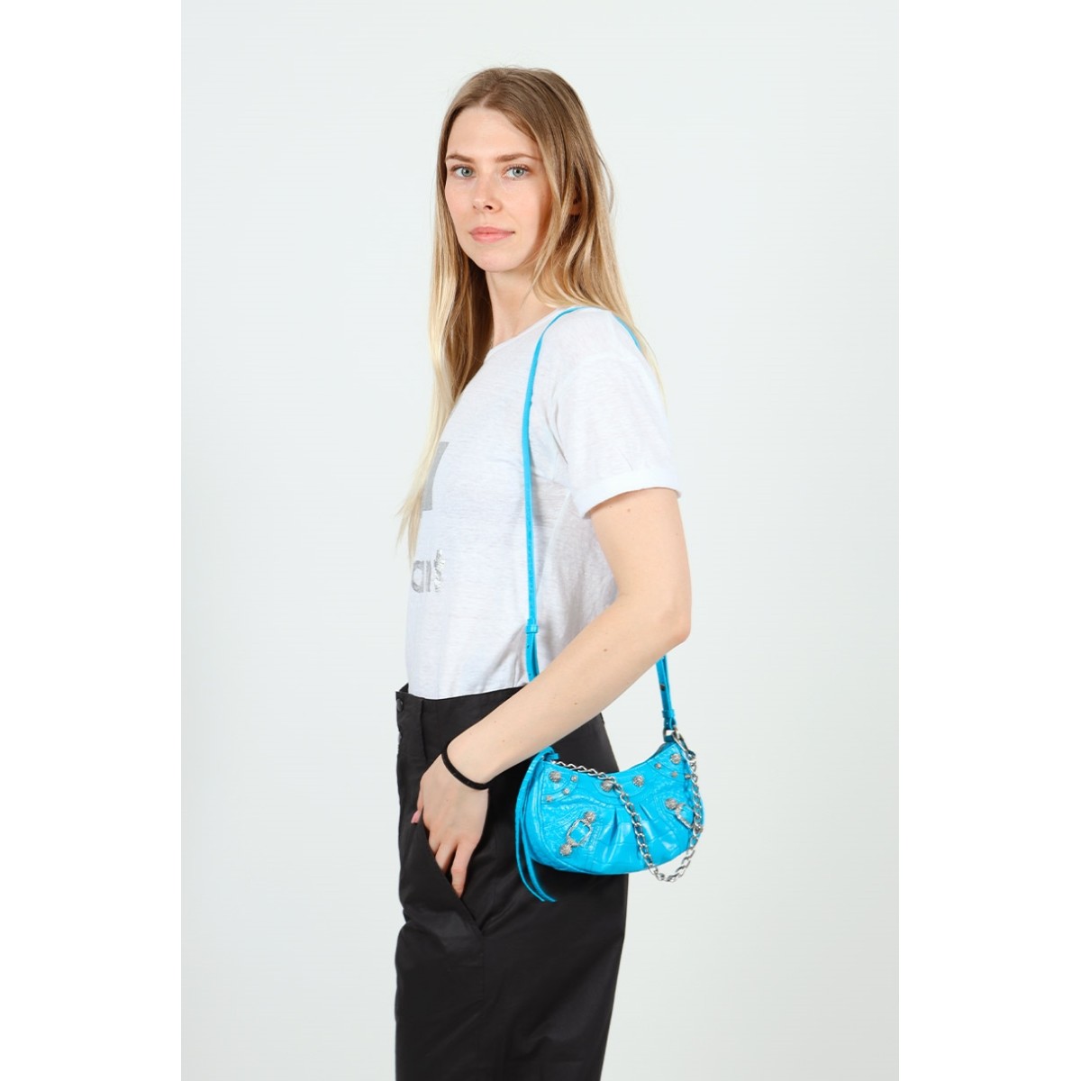 Balenciaga Light Blue Le Cagole Xs Mini Bag