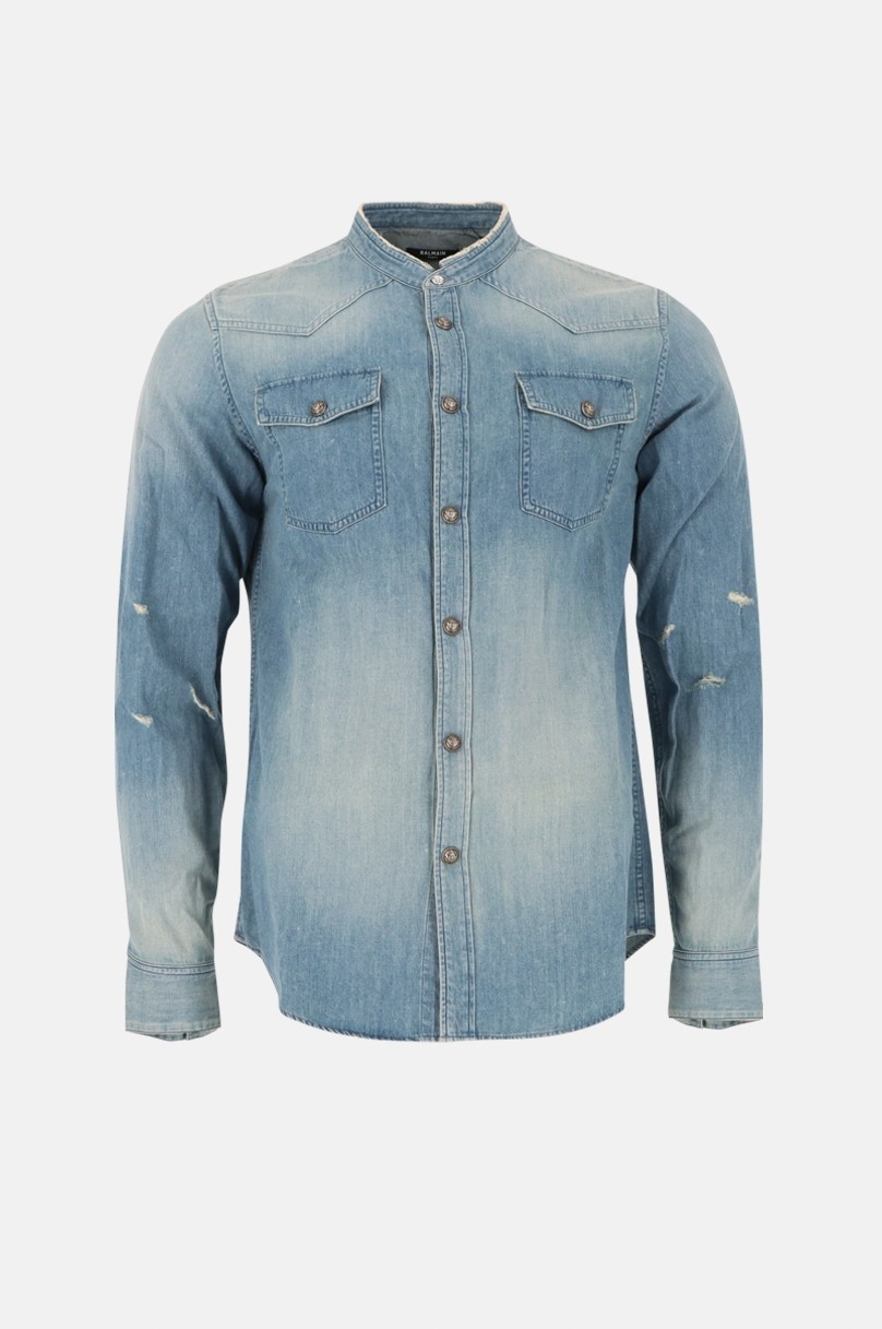 Chemise en denim Balmain