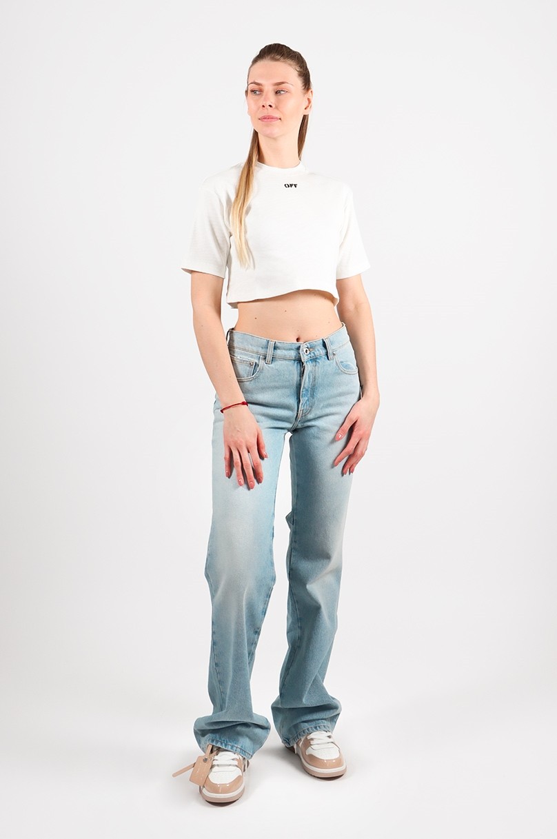 Baggy-Jeans Off-White