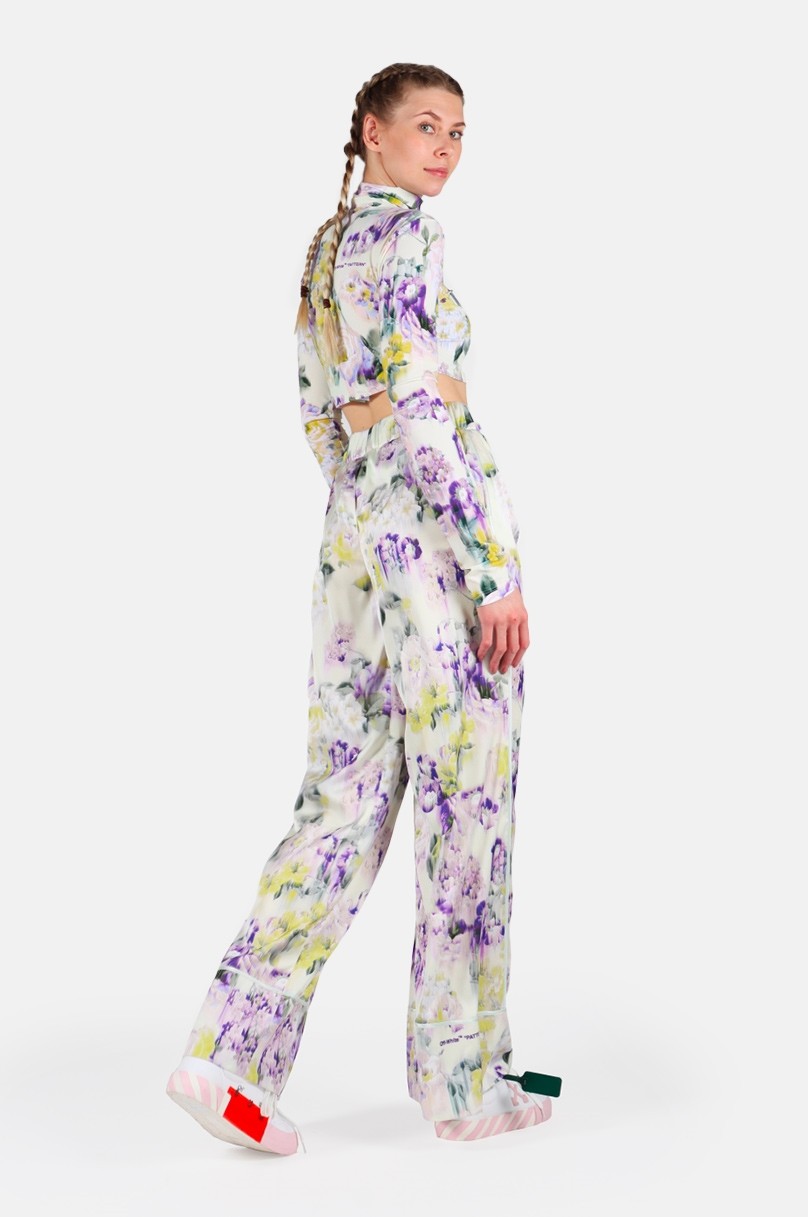 Hose Blümchen Off-White