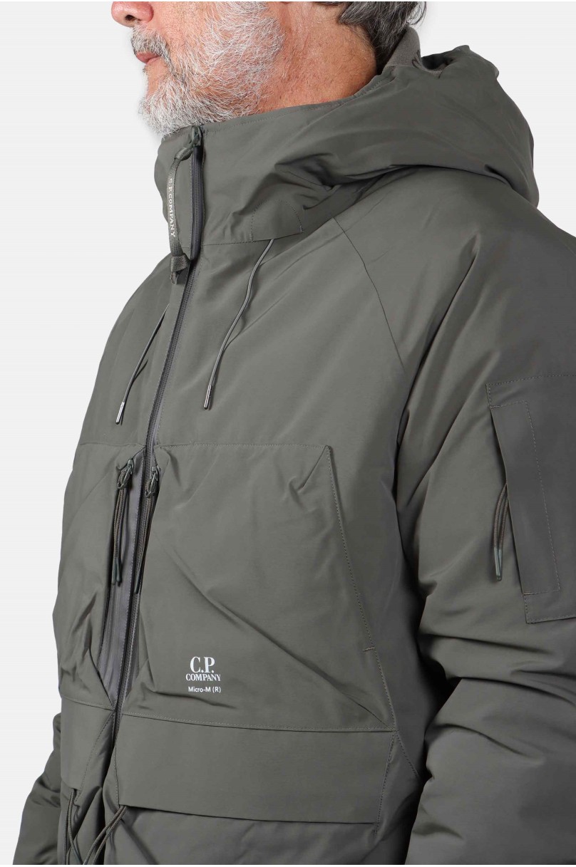 C.P. Company Micro-M Men's Hooded Down Jacket Black