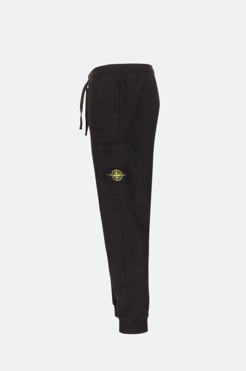 Stone island 2024 black tracksuit bottoms