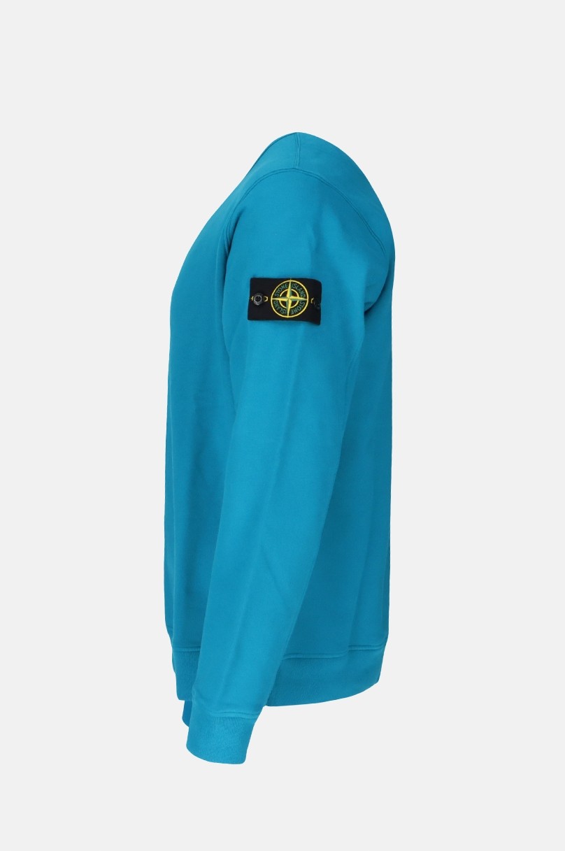 Pull droit signature laine vierge Stone Island en bleu pour vêtements homme, Galeries Lafayette : un large choix de $libelle