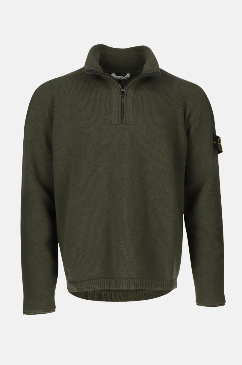 Pull col zipé Stone Island