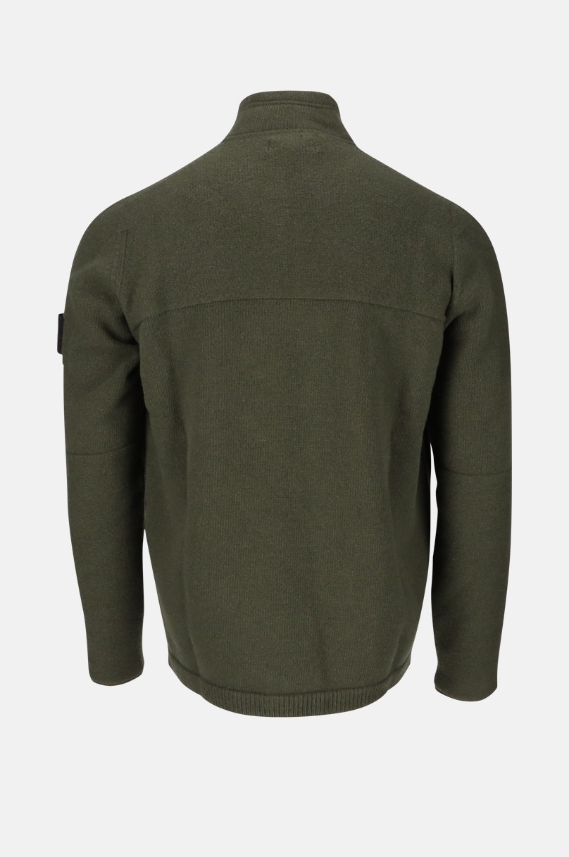 Pull col zipé Stone Island