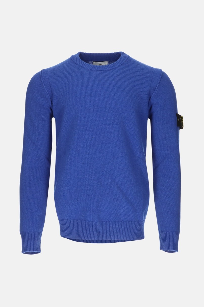 Blue stone island jumper hot sale mens