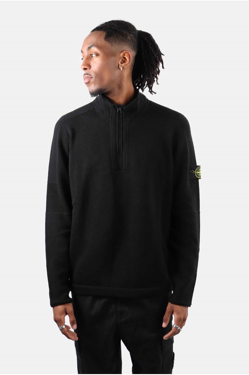 Pull col zipé Stone Island