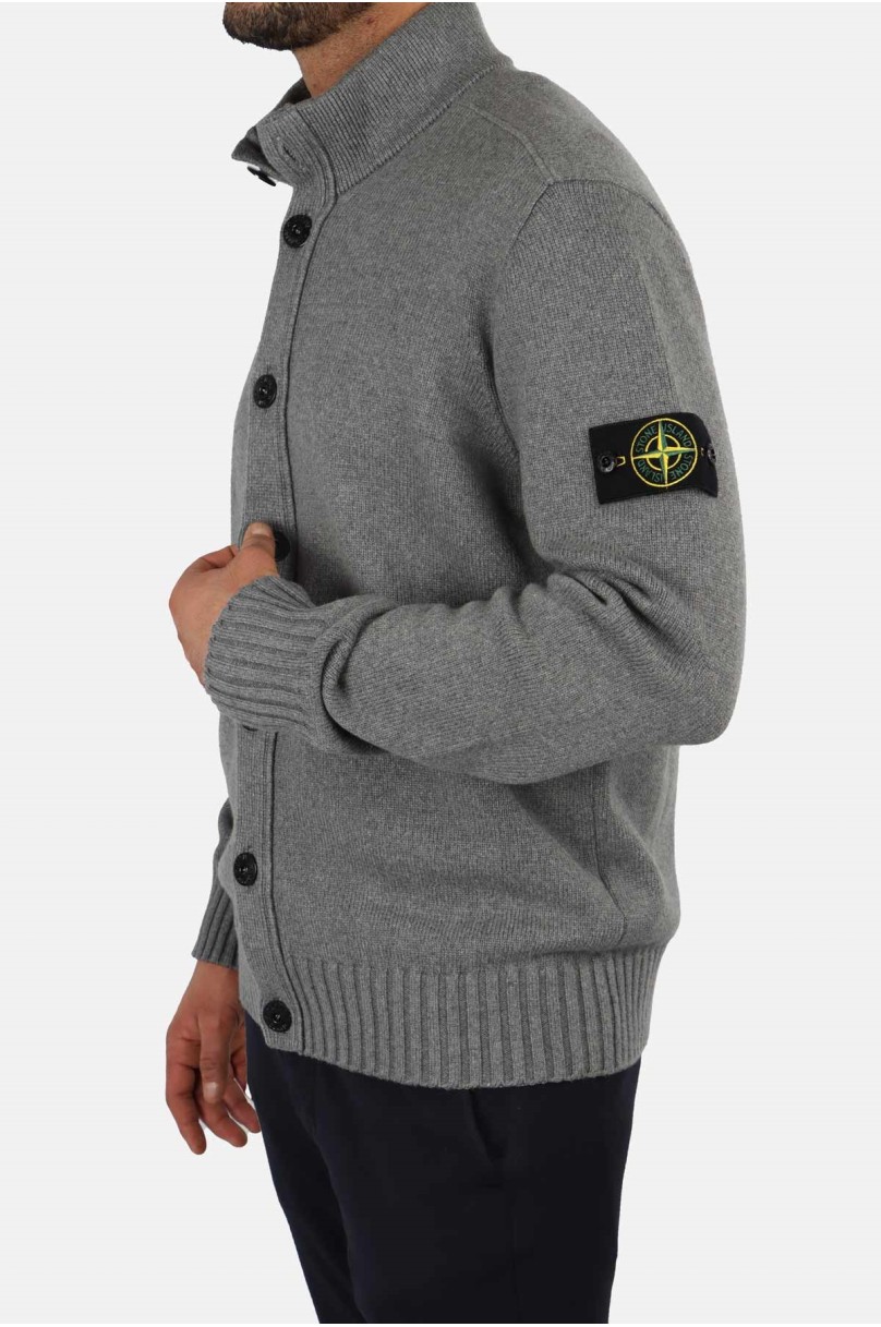 Stone island 2024 cardigan grey