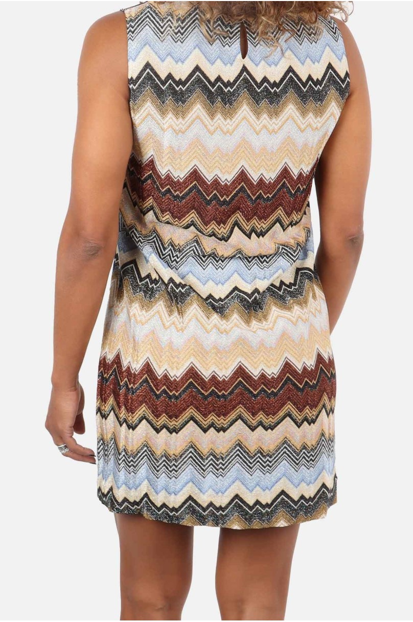 Minikleid Trapezförmig in Zickzackform Missoni