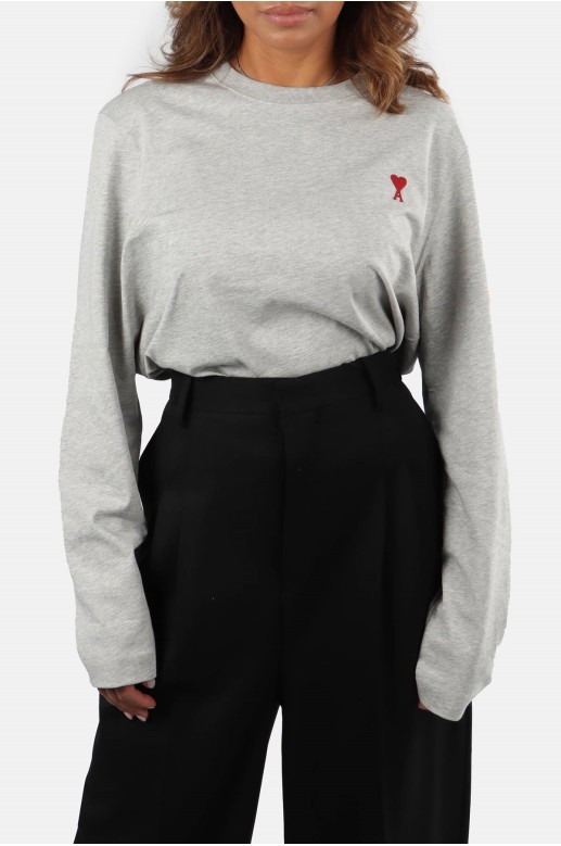 Unisex-Pullover mit langen Ärmeln Herzfreund Rot