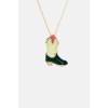 Cowboy Boot Enamel Aliita Necklace