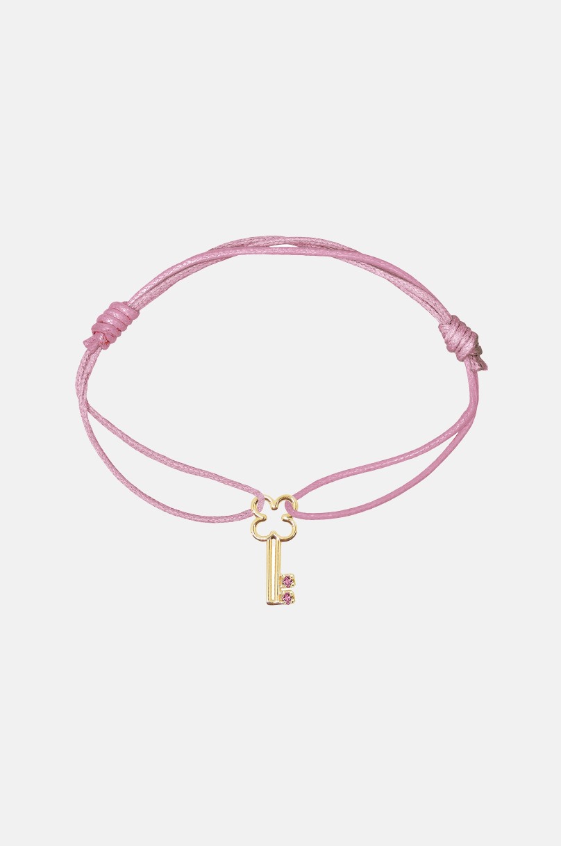 Bracelet Llavecita Zafiro Rosa Cord Aliita