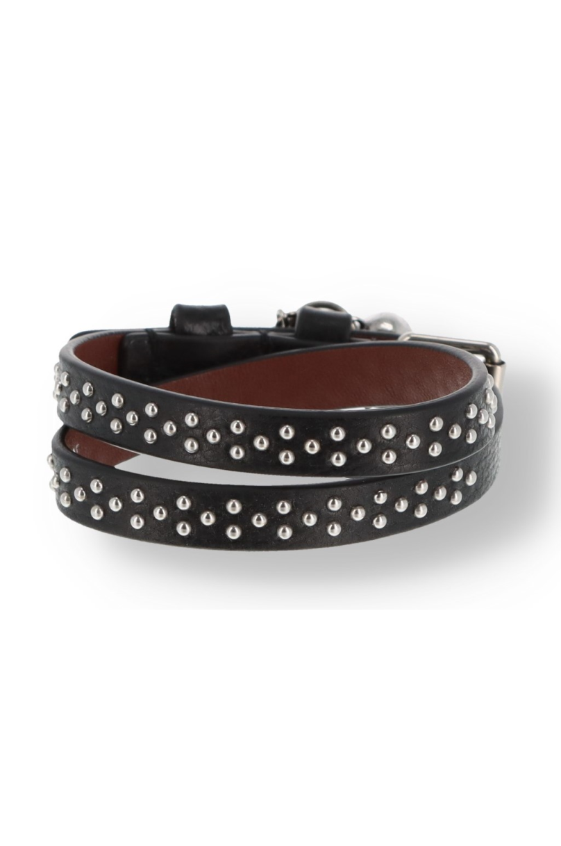 Alexander McQueen Double Strap Leather Bracelet