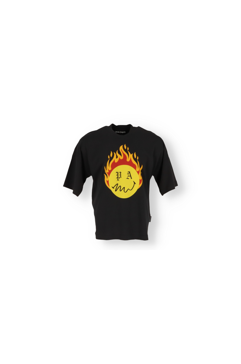 Palm Angels Burning Head Short-Sleeve T-Shirt 'White/Yellow' PMAA001R21JER0040118