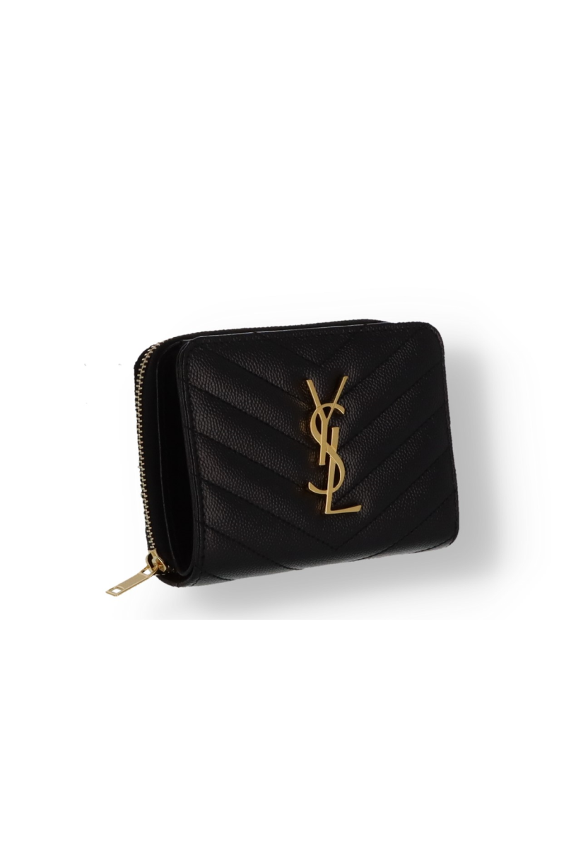 Luxury brands, Saint Laurent Monogram Compact Wallet