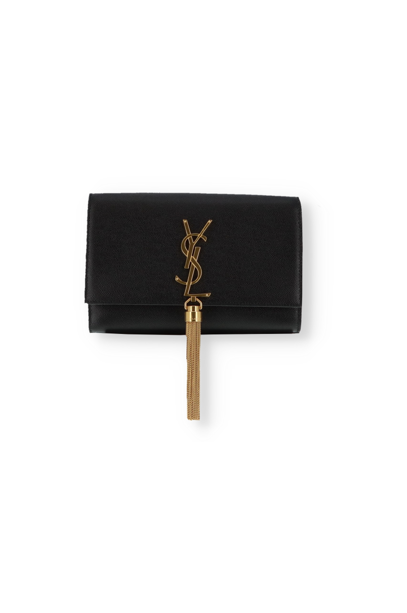 Tasche Saint Laurent Kate mit geprägtem Pompon